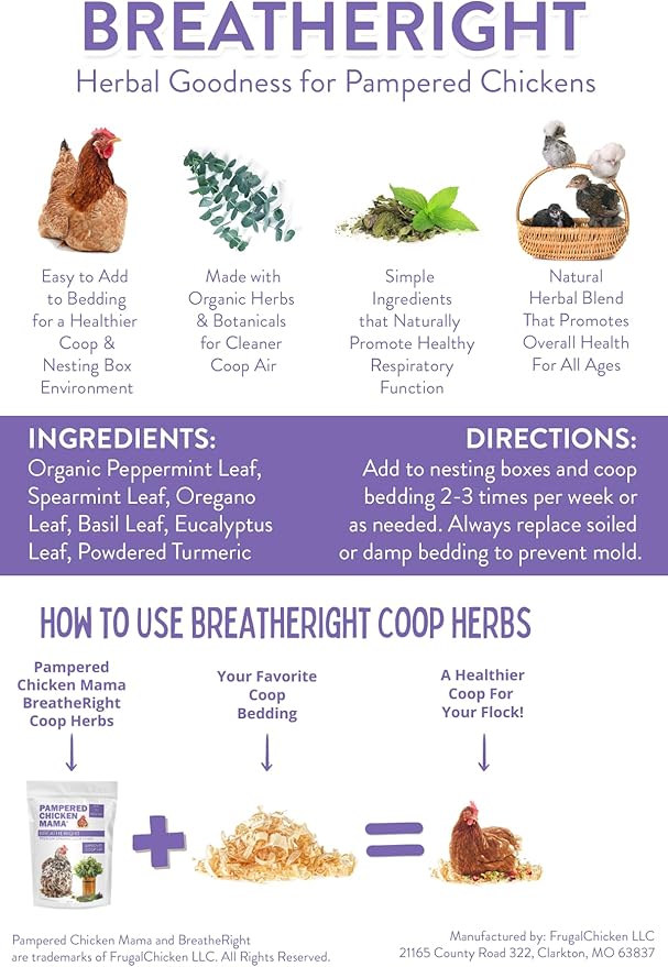 BreatheRight Chicken Coop Herbs for Hens (4.25 Pounds)