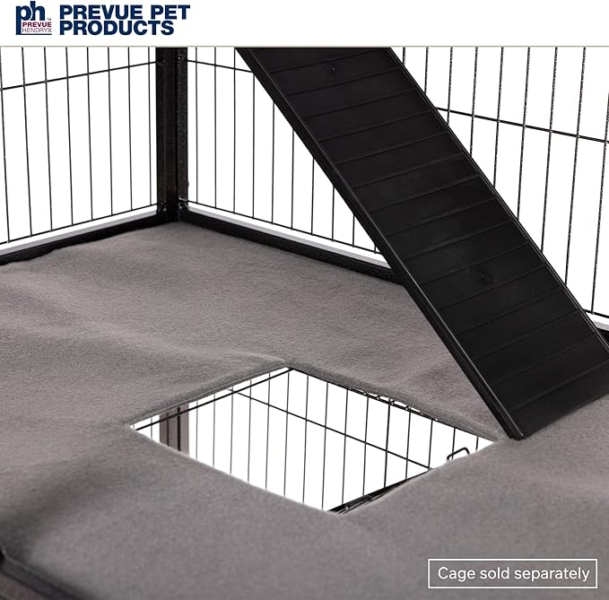 Prevue Pet Products Ferret Cage Plush Fitted Grille and Platform Cover Set, Gray, 30.0" L x 20.0" W x 0.5" Th