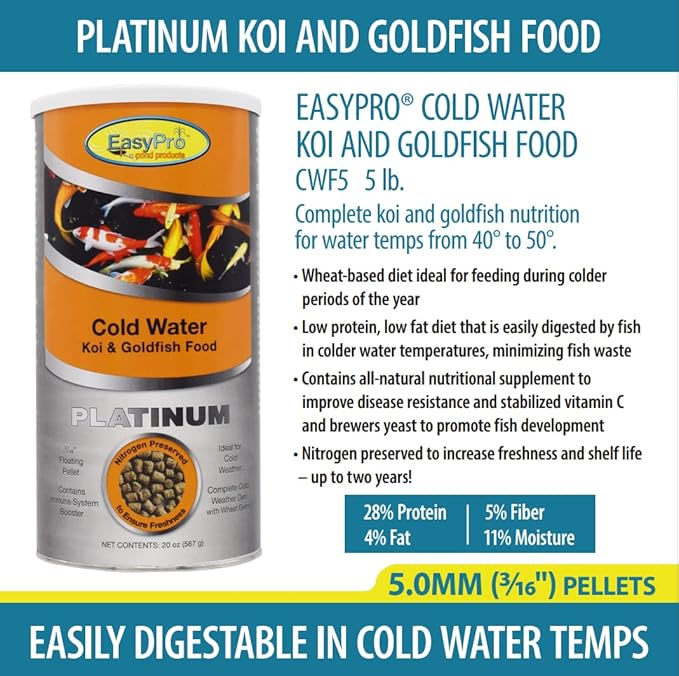 EasyPro CWF5 Cold Water Koi and Goldfish Food | 5lb