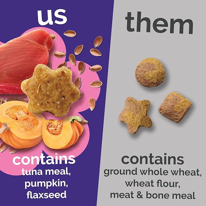 Fruitables Cat Treats, Healthy Treats For Cats, Low Calorie and Packed with Protein, Crunchy Biscuits, Free of Wheat, Corn and Soy, Made with Real Tuna and Pumpkin, 2.5oz