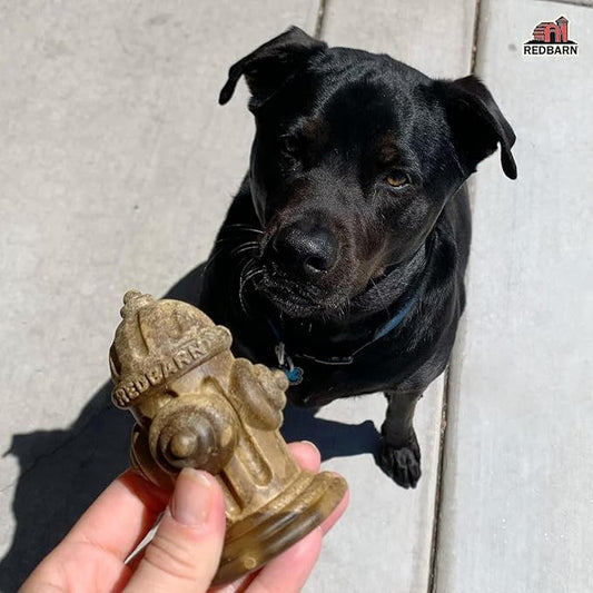 Redbarn Chew-A-Bulls, 6 Pack – Large Hydrant Shape Dog Dental Treats – Daily Oral Care with Fun Ridges & Grooves, All Natural Ingredients, Highly Digestible Chews & Low in Fat