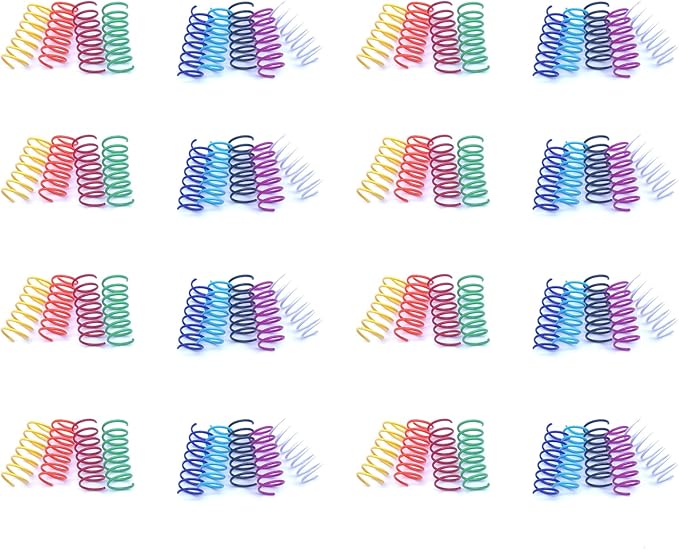 9Colors Cat Springs Toy for Indoor Cats, Interactive Self-Play Hunting Toy for Kittens, Biting & Swatting Creative Coil Toys 18Pcs
