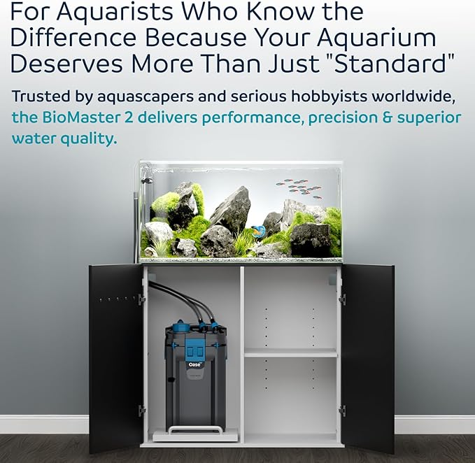 OASE BioMaster 2 350 Canister Filter for Aquariums – External Aquarium Filter with EasyClean Pre-Filter – Quiet Performance – Freshwater & Saltwater, Up to 90 Gallons