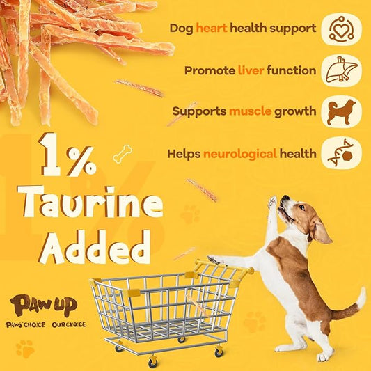 Chicken Jerky Strip Dog Treats w/Taurine Natural Rawhide Free Dog Snacks, Training Treats Chicken Jerky Sticks for Dogs, 24oz