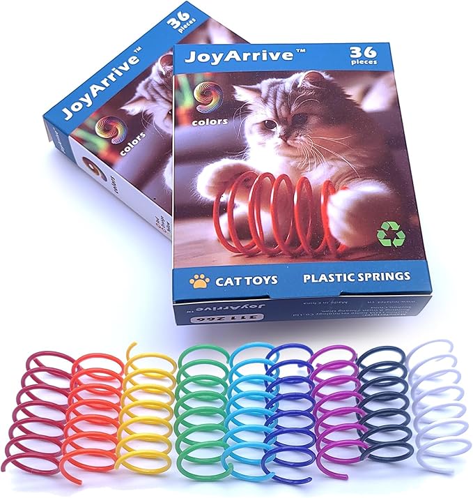 9Colors Cat Springs Toy for Indoor Cats, Interactive Self-Play Hunting Toy for Kittens, Biting & Swatting Creative Coil Toys 36Pcs