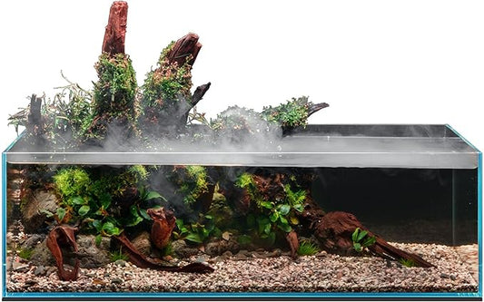 UNS Ultra Clear Rimless Tank - 10.2GAL | 38.8L - 23.62x14.17x7.08 | 60x36x18 CM, 5mm Glass Thickness, Leveling Mat Included - Low Iron, High Clarity Fish Tank w/ 45° Mitered Edge - [60S]