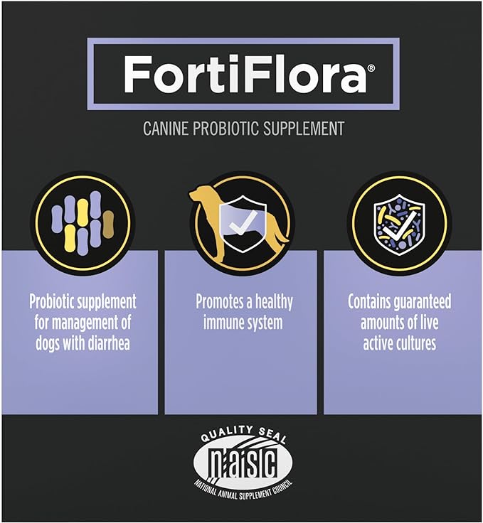 Purina Pro Plan Veterinary Supplements FortiFlora Dog Probiotic Supplement, Canine Nutritional Supplement - 30 ct. Box