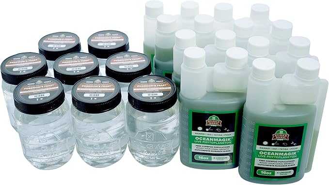Live Copepods & Phytoplankton Combo Pack Tisbe & Tigriopus Pods + Live Phytoplankon (128oz, 21lbs) Pet Food