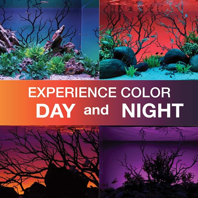 ColorCast Smart LED Aquarium Background Light Kit with Frosted Background Film | Smartphone and Voice Control | 24/7 Timers | Alexa and Google Home | for Aquariums, Terrariums and Vivariums | 18"-32"