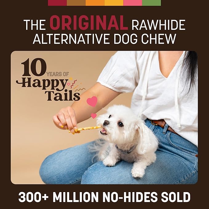 Earth Animal No-Hide Stix Beef Recipe Natural Rawhide Alternative Dog & Cat Chews - 80 Count Extra Value Pack