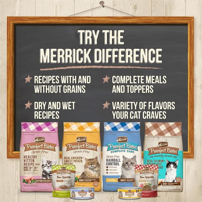 Merrick Purrfect Bistro Grain Free Wet Cat Food Rabbit Recipe Pate - (Pack of 24) 3 oz. Cans