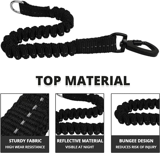 Long Dog Leash 100 FT: Heavy Duty Rope Leashes for Dogs Training with Swivel Lockable Hook Reflective Threads Bungee and Padded Handle - Dog Lead for Large Small Medium Dogs Outside Walking Hiking