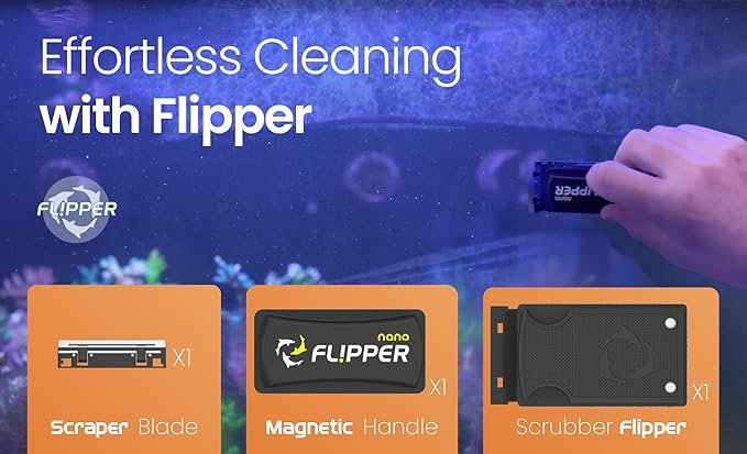 Flipper Magnetic Aquarium Glass Cleaner & Fish Tank Accessories | Effortless Algae Remover for Fish Tank (Nano)