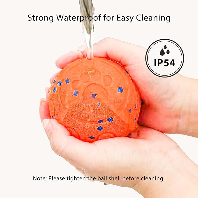 Dog Balls: Interactive Dog Ball, Self-Moving Dog Toy with Auto-Rolling & Bouncing, E-TPU Material, IP54 Waterproof, Motion-Activated, for Small/Medium/Large Dogs (Orange)