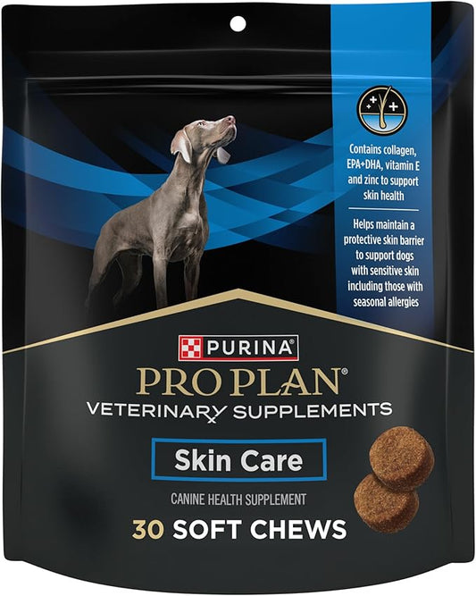 Purina Pro Plan Veterinary Supplements Skin Care Dog Supplements With Omega-3 Fish Oil and EPA and DHA - (Pack of 3) 30 ct. Pouches