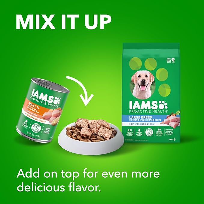 IAMS Proactive Health Large Breed Adult Dry Dog Food with Real Chicken, 40 lb. Bag