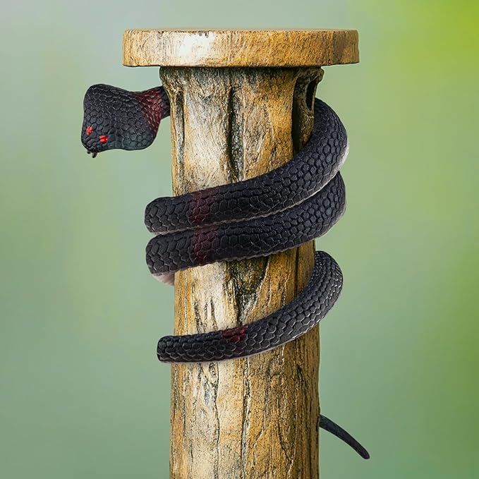 11 Pieces Toy Snakes, 30 Inch Rubber Snakes 16 Inch Fake Snake Realistic Snake for Garden Props to Keep Birds Away, Pranks, Boys’ Favorite, Pool Party, Bathtub Floater