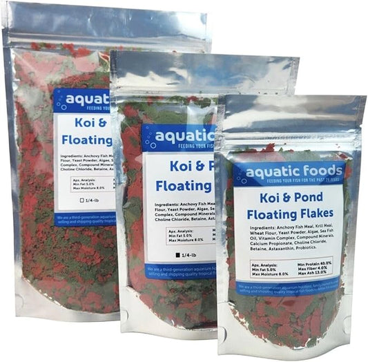 Aquatic Foods Inc. Koi & Pond Fish Krill Flakes. Arctic Krill Flakes which Contain Natural Carotenoids & Astaxanthin That Will Enhance The Vibrant Colors of Fish...WL…1-lb Poly Bag