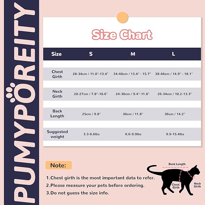 PUMYPOREITY Adjustable Cat Recovery Shirt, Front Leg Injury Suit, Stretchable & Comfortable, Anti-Licking Long Sleeve Wound Cover, Prevents Scratching & Biting, Machine Washable, Orange, S