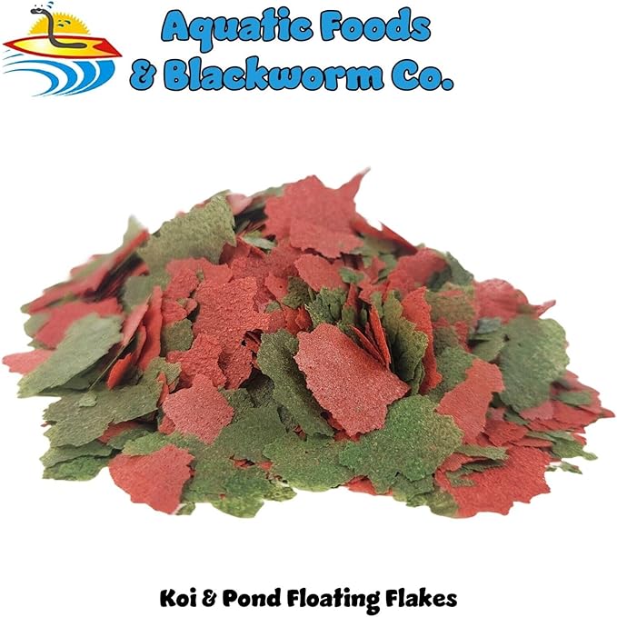 Aquatic Foods Inc. Koi & Pond Fish Krill Flakes. Arctic Krill Flakes which Contain Natural Carotenoids & Astaxanthin That Will Enhance The Vibrant Colors of Fish...WL…3-lbs Poly Bag