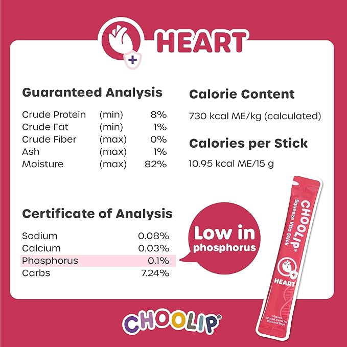Squeeze Vita Stick Lickable Cat and Dog Treats – 49-Count Heart Support Sticks with Multivitamins, Soft Squeezable Paste for All Life Stages, Supporting Heart Health