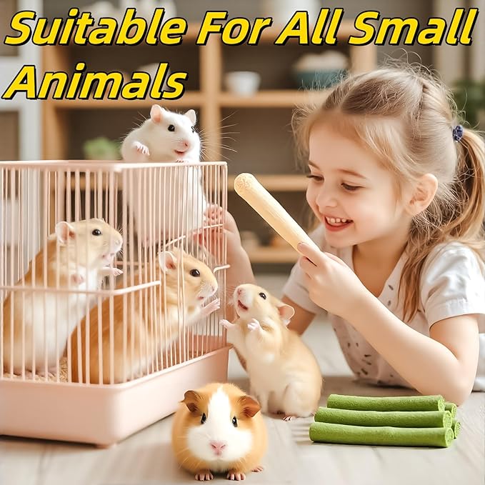 Rabbit Toys 660g/23.3oz Bunny Chew Treats Timothy Hay Sweet Bamboo Snack Guinea Pig Molar Branch Toy Apple Stick Alfalfa Food for Cleaning Teeth Grinding Dental for Hamster Squirrel Chinchilla