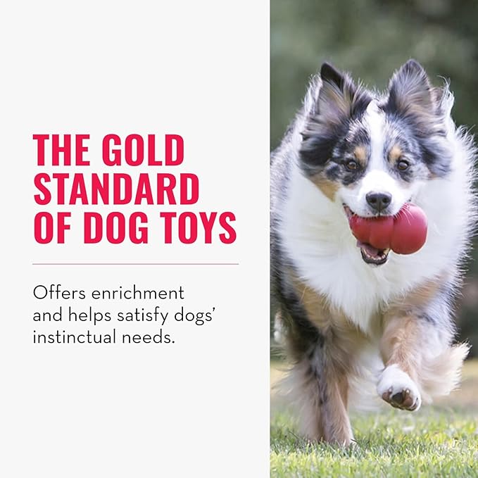 KONG Classic Stuffable Dog Toy - Fetch & Chew Toy for Dogs - Treat-Filling Capabilities & Erratic Bounce for Extended Play Time - Durable Natural Rubber Material - for Medium Dogs