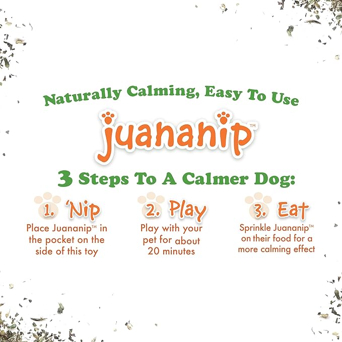 Doggijuana Tuffer Chewer Mini Plush Dog Toy | Funny Dog Toy Plush with Juananip Catnip for Dogs | Calming Aid for Dogs | Interactive Squeaky Chew Toy for Play (Chicken Wing)