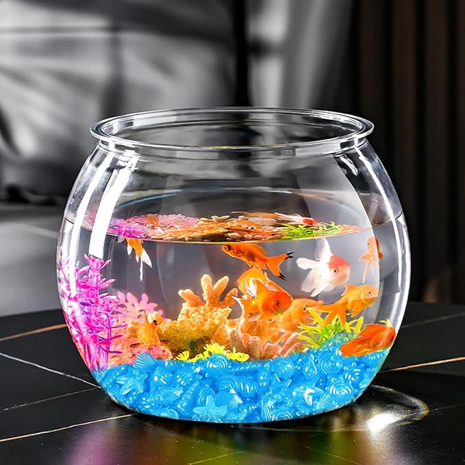 Kaiyuan Dynasty 100pc Fish Tank Rocks Aquarium Rocks Glow in The Dark Pebbles Glowing Rocks Luminous Pebbles for Fish Bowl,Garden,Ponds Decor,Blue
