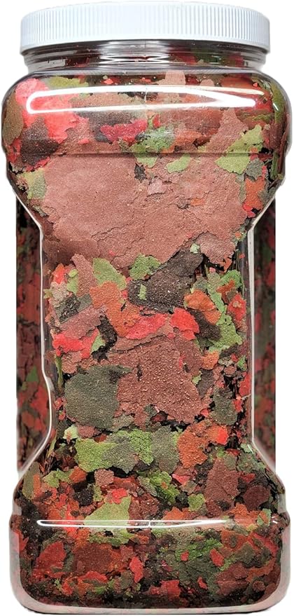 Aquatic Foods Inc. Cichlid Growth Flakes, Ultra 8-Type Premium Flake Mix for Discus, Cichlids, All Tropicals. Aquatic Foods Premiun Flake - 1-lb 2oz Lg Jar
