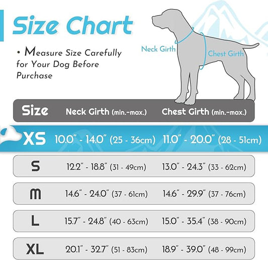 Eagloo Small Dog Harness No Pull, Service Vest with Reflective Strips and Control Handle, Adjustable and Comfortable for Walking, No Choke Pet Harness with 2 Metal Rings, Sky Blue, XS