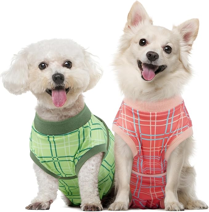 Kuoser Dog Recovery Suit for Female Male Dogs, Post-Surgery Bodysuit for Spay Neuter, Dog Onesie After Surgery, Anti-Licking Pet Surgical Recovery Suit, Pink M