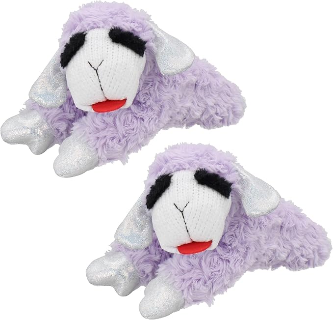 HDP LambChop Plush Dog Toy 10" with Squeaker Color:Anniversary Size:Set of 2