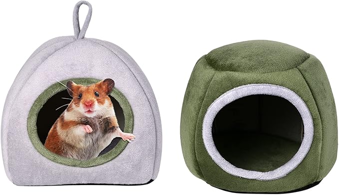 Avaner Guinea Pig Bed 2 Pack, Hamster Bed House, Guinea Pig Huts