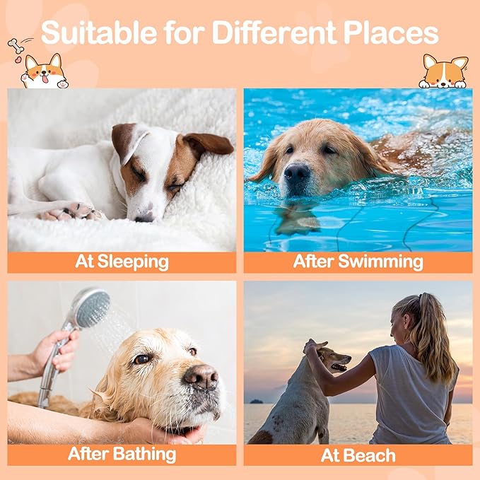 Bienbee Dog Bathrobe, Quick Drying Super Absorbent Dog Robes for After Bath, Warm Keeping Dogs Towel, Dogs Bath Supplies, Brown XL