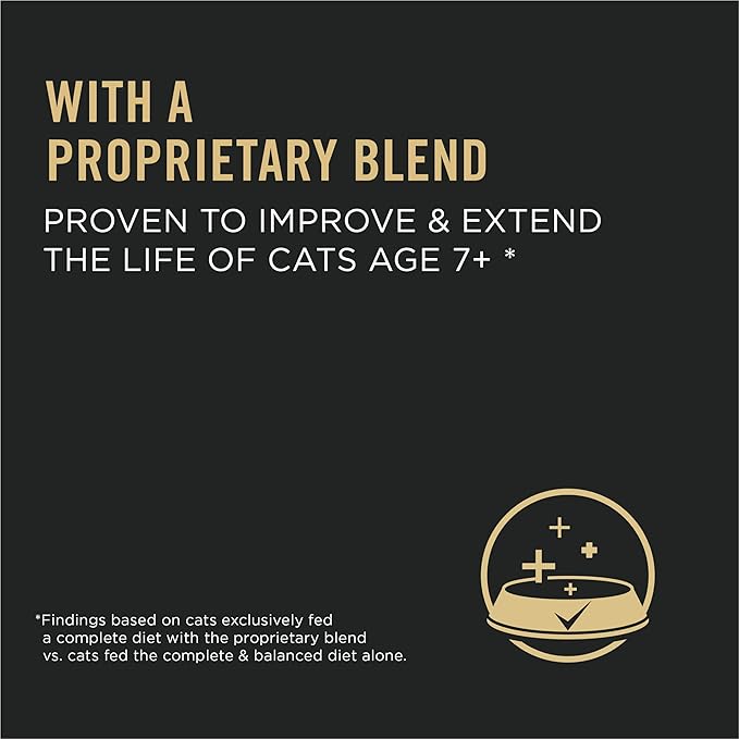 Purina Pro Plan Senior Cat Food With Probiotics for Cats, Chicken and Rice Formula - 12.5 lb. Bag