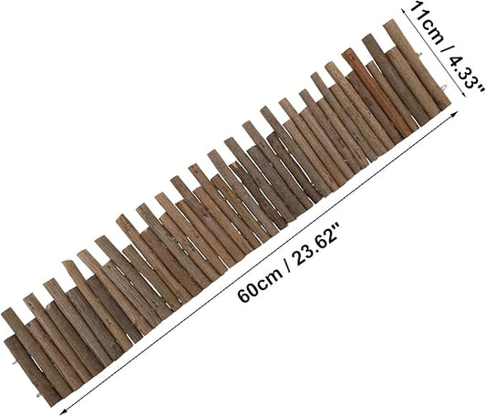 Hamster Toys, Flexible Hamster Wooden Bridge, 11.8In Hamster Fence, Hamster Cage Decor and Platforms, Hamster Cage Accessories(23.62In)