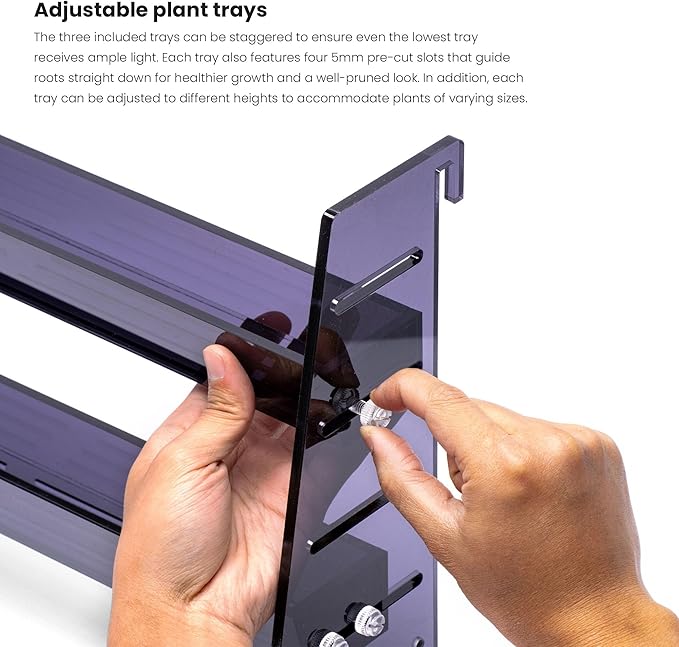 Ultum Nature Systems Terrace - Freshwater Aquarium Plant Wall, Live Plant Holder for Fish Tanks, Hang on Back, Adjustable, Expandable - 30