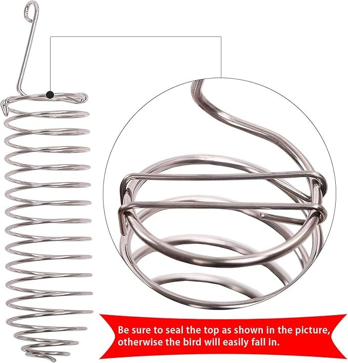 QBLEEV Stainless Steel Bird Food Holder, Parrots Foraging Toys, 25cm Long, 82g Weight, Fits Nuts, Fruits, Vegetables, Grain, Wheat, Chew Toys for Conures, Parakeets, Cockatoos