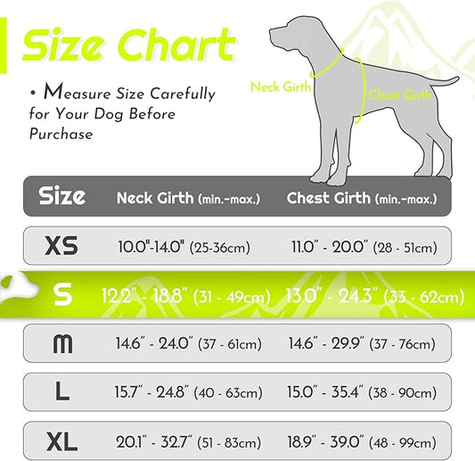 Eagloo Dog Harness Small Sized Dog, No Pull Service Vest with Reflective Strips and Control Handle, Adjustable and Comfortable for Walking, No Choke Pet Harness with 2 Metal Rings, Green, S