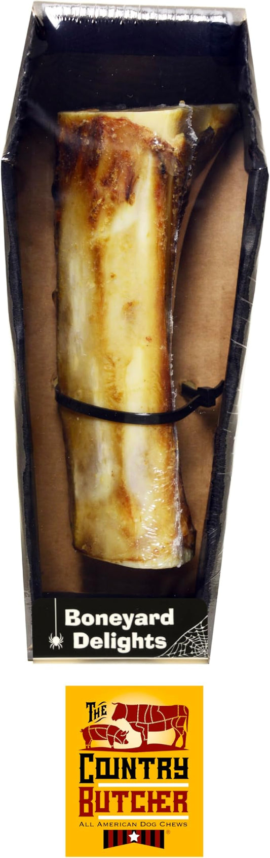 7" Center Bones 1 Pack Shrink wrap in Halloween Small Coffin Box (9oz/255.2g)