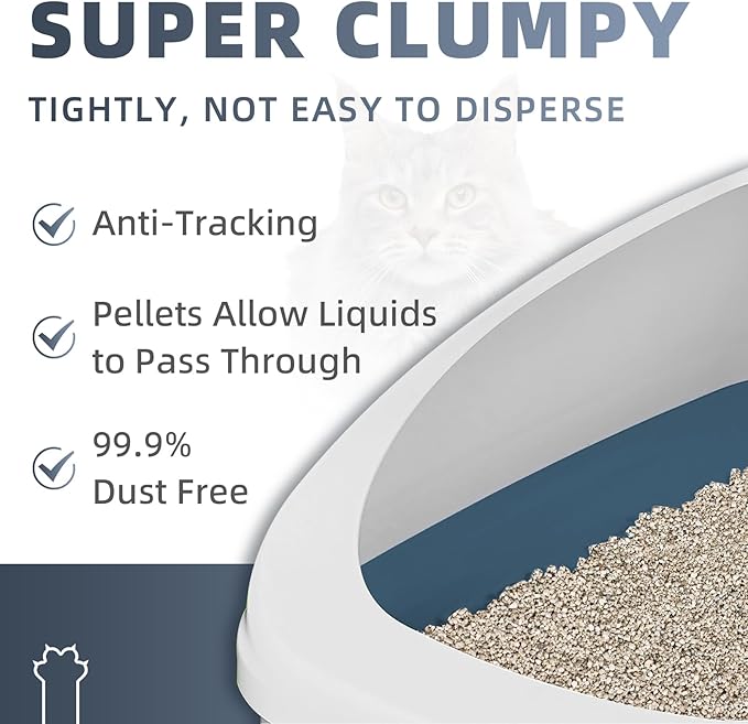 Mineral Ore Clumping Liþer, Natural Sodium-Based Raw Mineral Cat Litter | Dust-Free, Ultra Absorbent, Odor Control | Eco-Friendly, Low Tracking, Clumping Cat Litter (2 * 9.9LBS_Platinum)
