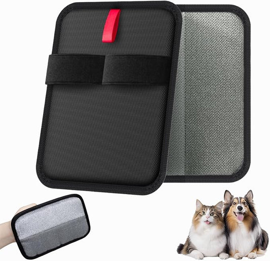 Pet Hair Remover, Reusable Electrostatic Pet Hair Removal Gloves, Dog & Cat Hair Removal Gloves Suitable for Carpets, Sofas, Curtains, Clothing, Upgraded Pets Grooming Fur Cleaner(Black)