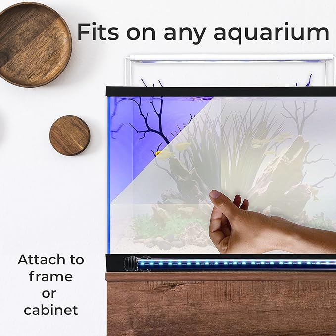 ColorCast Aquarium Background LED Light Kit with Frosted Background Film | Smartphone and Voice Control | 24/7 Timers | Alexa and Google Home | for Aquariums, Terrariums and Vivariums | 32"-48"