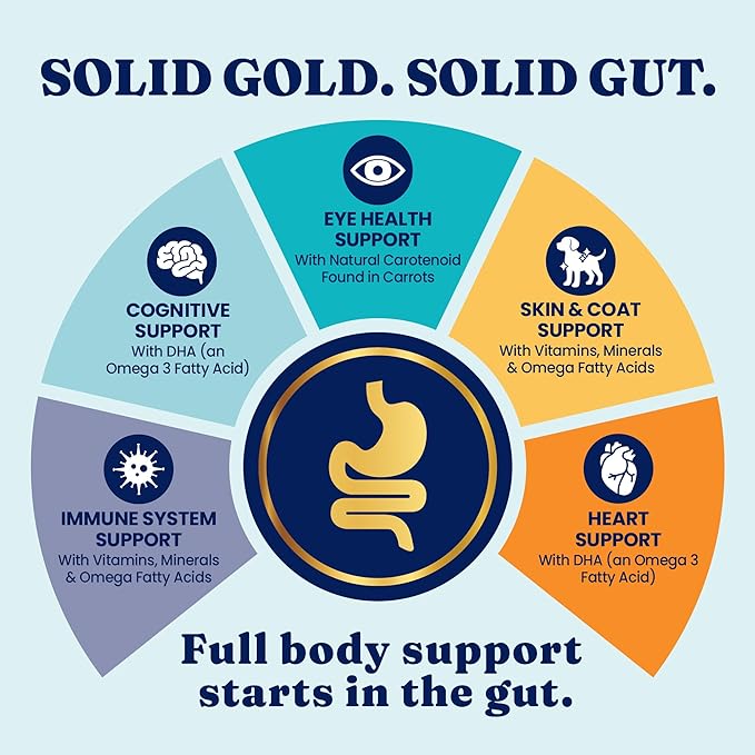 Solid Gold Bison Dry Dog Food for Large Dogs – High Protein, Whole Grain Kibble with Real Bison, Brown Rice & Omega 3 – Large Kibble w/Probiotics for Gut Health - Adult Dog Food - Nutrientboost™– 11LB