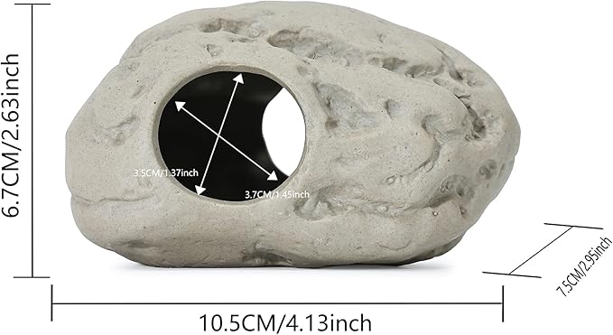 ALEGI Aquarium Rock Cave Decor for Shrimp Cichlid Hiding Breeding (Set 4)