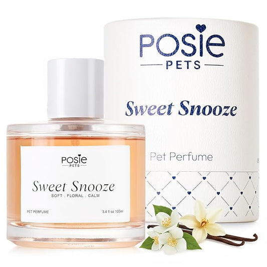 Dog Cologne Spray with Long Lasting Jasmine, Musk, and Vanilla Scent - Vegan Alcohol-Free Pet Deodorizer for Smelly Dogs - Water-Based Luxury Puppy Grooming Fragrance - Sweet Snooze, 100ml