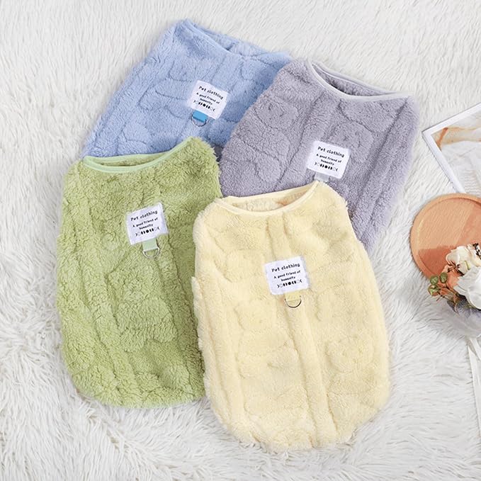 Warm Cat Apparel Cute Fluffy Cat Sweatshirt Cartoon Kitten Winter Coat Pullover Soft Skin-Friendly Knitwear (Medium, Blue)