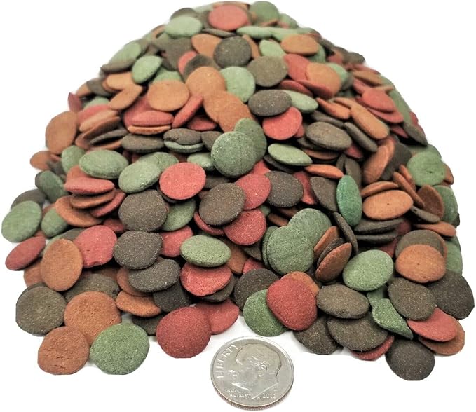 Aquatic Foods Inc. 4-Type Ultra Mix of 12mm - 1/2'' Wafers, Spirulina-Algae & Shrimp Wafer, Intense Color Enhancing Wafers. Plecos, Shrimp, Snails, All Tropical Fish...10-lbs