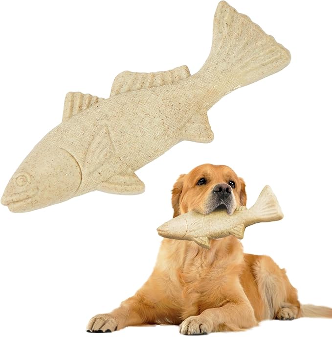 Tough Dog Toys for Aggressive Chewers, 1 Pack Indestructible Chew Toys, Nylon Dog Chew Toys for Large Medium Small Breed, Wood Color Perch